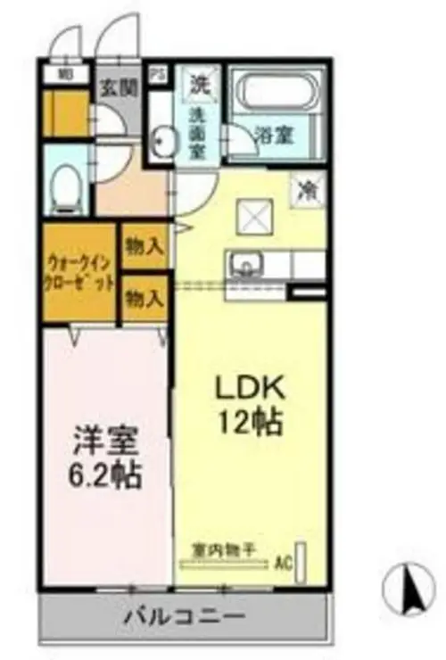 ペアハピネス 1階階 間取り