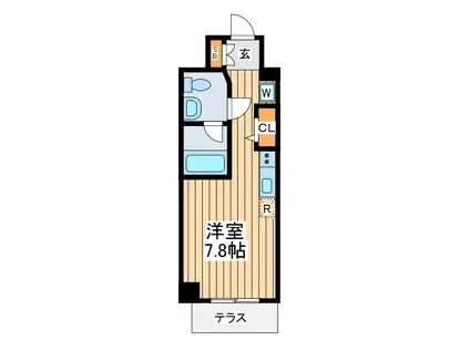 クラリッサ川崎ルーナ(ワンルーム/5階)の間取り写真