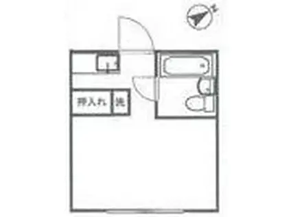 コーポ二葉5号(1K/2階)の間取り写真