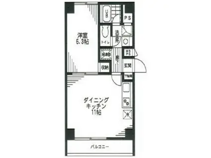 ATERIER DE C&K(1LDK/3階)の間取り写真