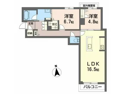 シャーメゾン蘇原新栄(2LDK/3階)の間取り写真
