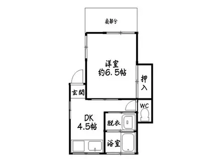 ホワイトハウス戸塚(1DK/1階)の間取り写真