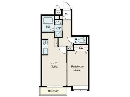 DAZZLE ME(1LDK/2階)の間取り写真