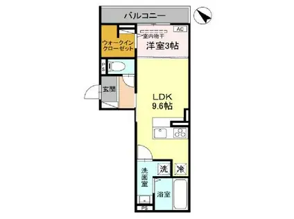 プレミアステイツY(1LDK/3階)の間取り写真