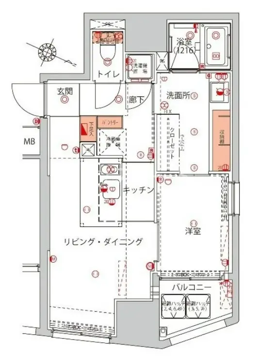 ハーモニーレジデンス千代田岩本町 4階階 間取り