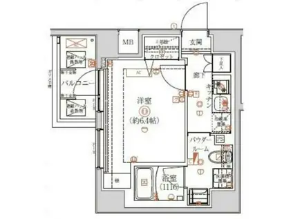 アルテシモ リーノ(1K/4階)の間取り写真