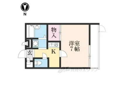 レオパレス萬代橋(1K/1階)の間取り写真