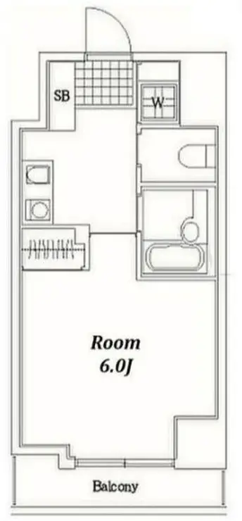 スカイコート銀座東 6階階 間取り