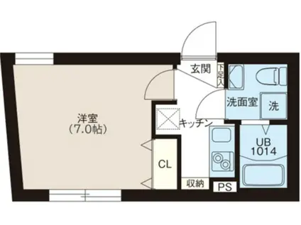レピュア北池袋駅前レジデンス(1K/3階)の間取り写真
