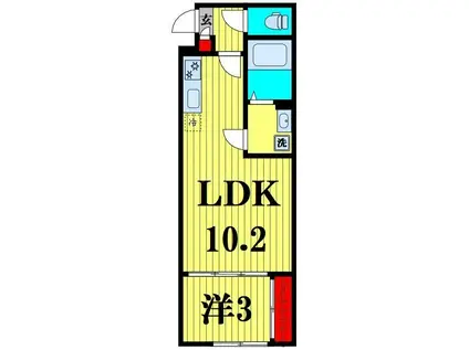 KEIAI RESIDENCE 北小金(1LDK/1階)の間取り写真