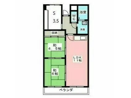 サンベアーマンション金山(2SLDK/5階)の間取り写真