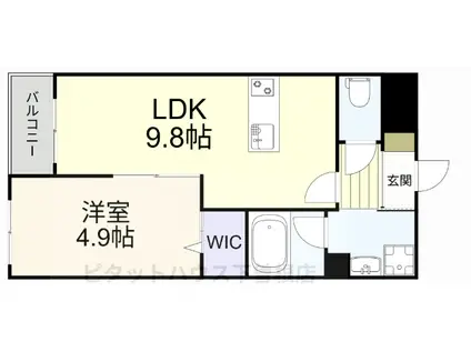 ロワール・イン柳原町(1LDK/1階)の間取り写真