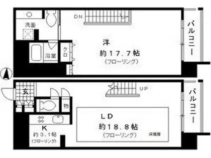 レジディア東桜II(1LDK/11階)の間取り写真