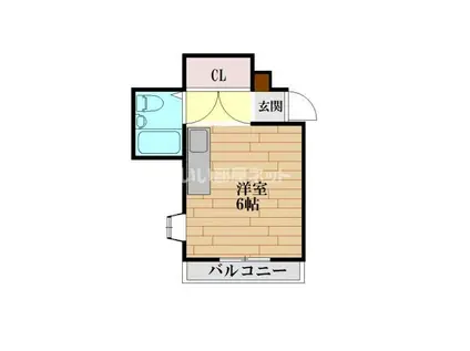 フォート佐古(ワンルーム/3階)の間取り写真