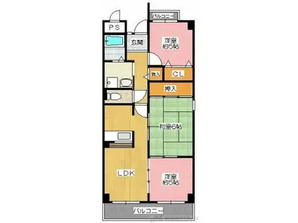 フォレストヒルズ(3LDK/1階)の間取り写真