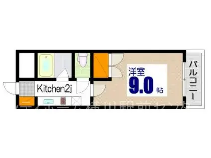 N-PROJECT広島(1K/2階)の間取り写真