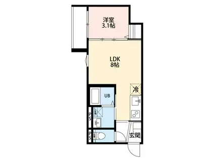 ROBOT HOME 西大宮III(1LDK/2階)の間取り写真