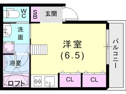 RICHLIFE駒ヶ林(ワンルーム/3階)の間取り写真