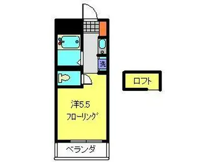 ヨコハマベイヒルズ(1K/3階)の間取り写真