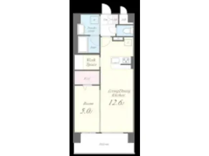 フェリスシエロ堺(1LDK/1階)の間取り写真