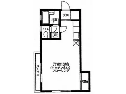 エトワール43(ワンルーム/2階)の間取り写真