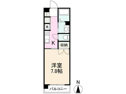 アイランドガーデン白川(1K/1階)の間取り写真