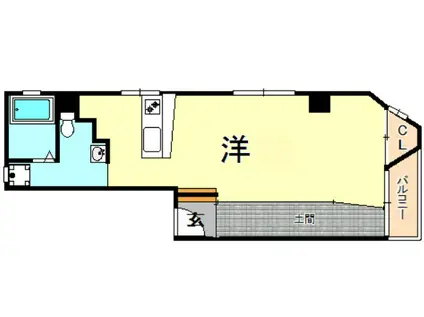 大桝マンション(1LDK/2階)の間取り写真