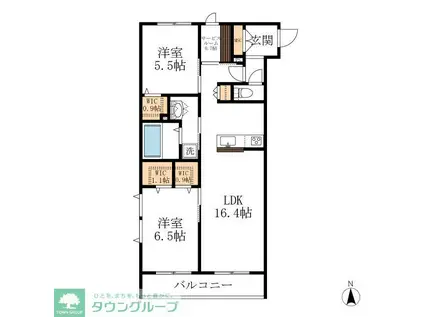 メゾン天白公園東 W棟(2SLDK/2階)の間取り写真