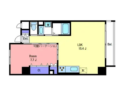 RITZ COURT(1LDK/2階)の間取り写真