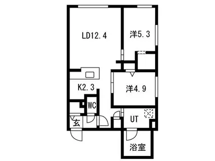 LIEN南郷13(2LDK/2階)の間取り写真