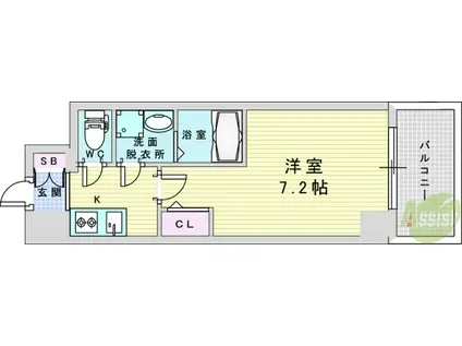 S-RESIDENCE大和田ALINE(1K/5階)の間取り写真