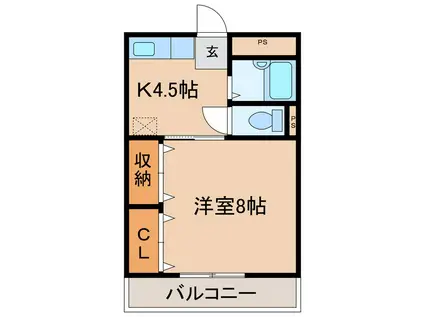 SOLEIRE KEN(1K/2階)の間取り写真