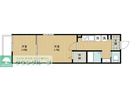 ESSERE(2K/2階)の間取り写真