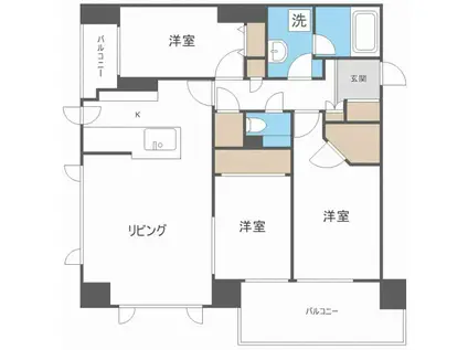 コンフォリア札幌植物園(3LDK/11階)の間取り写真