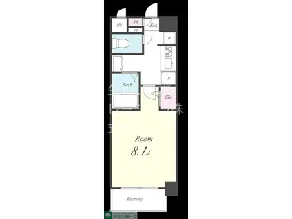 ソフィアガーデン(1K/2階)の間取り写真