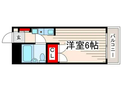 エスクロープラザ(ワンルーム/6階)の間取り写真