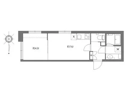 アバンテリム大森北(1DK/3階)の間取り写真
