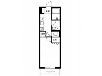 グラッセア馬事公苑第二(1K/2階)の間取り写真