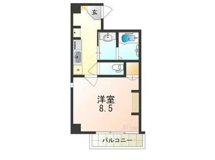 エヌエムスワサント(1K/3階)の間取り写真