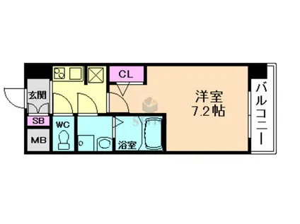 S-RESIDENCE新大阪GARDEN(1K/5階)の間取り写真