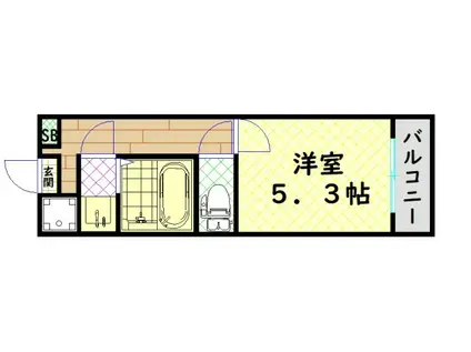 PERFECT LIFE九条 (ワンルーム/6階)の間取り写真