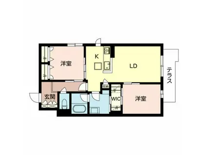 シャーメゾン茉莉花(2LDK/3階)の間取り写真