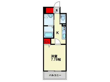 LEGEND KUROSAKI(1K/9階)の間取り写真