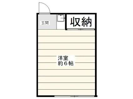 青樹荘(ワンルーム/2階)の間取り写真