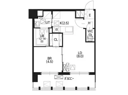 リシェス桑園(1LDK/2階)の間取り写真
