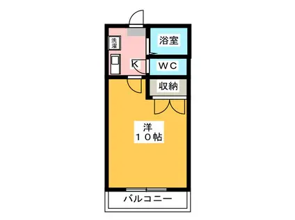 WIND FALL(1K/2階)の間取り写真