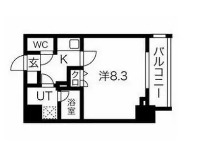 スパシエ トラッド 赤羽(1K/7階)の間取り写真