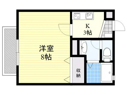 セジュール中島(1K/1階)の間取り写真