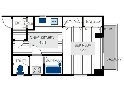サンクレスト伊勢佐木(1DK/7階)の間取り写真