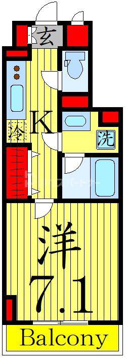 RISE西池袋(1K/1階)の間取り写真